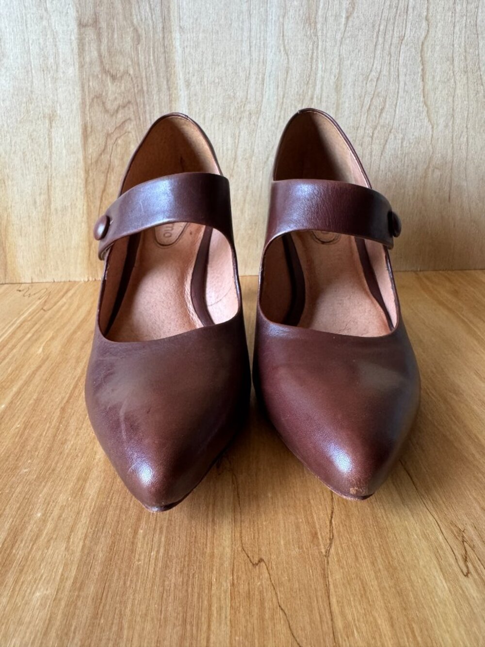 Chocolate Brown Leather Corso Como Heels - Picture 9 of 16